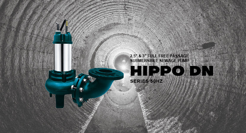 HIPPO DN 4HP/5.5HP 2.5 & 3” FULL  FREE PASSAGE SUBMERSIBLE SEWAGE PUMP